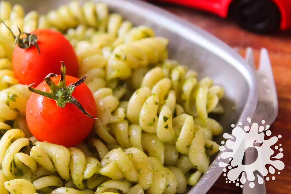 Macarrão ao Pesto de Manjericão para o Bebê